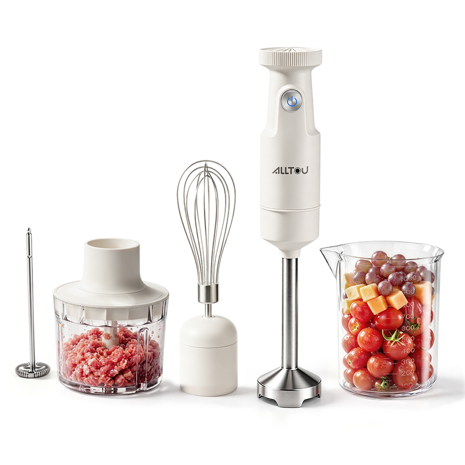 ALLTOU 5-IN-1 Hand Blender Multifunction Hand Blender 600W High Power Chopper Food Processor 1000ML Baby Food Juicer