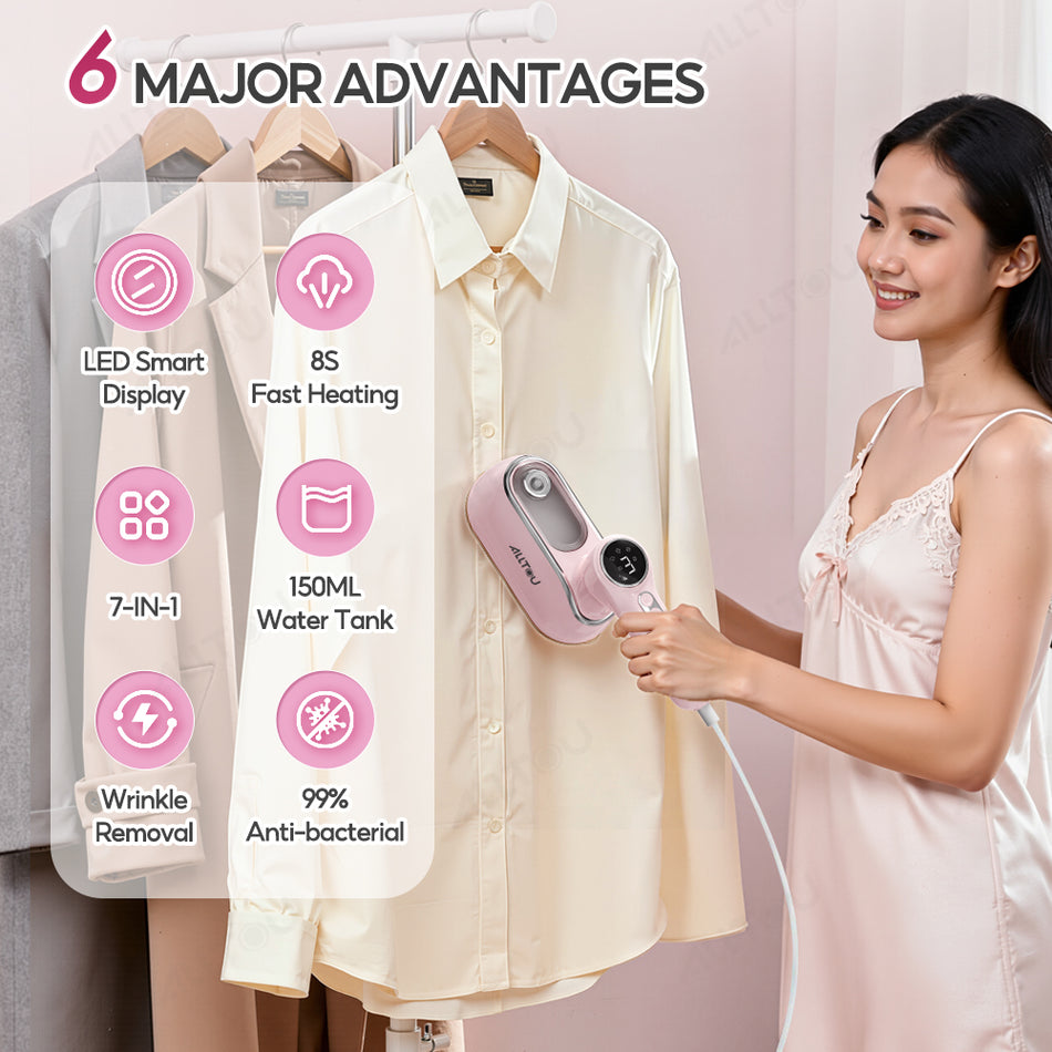 ALLTOU Electric Steam Iron 1200W Wet & Dry Iron Rotatable Flexible Switching Steamer Garment Use For Trave